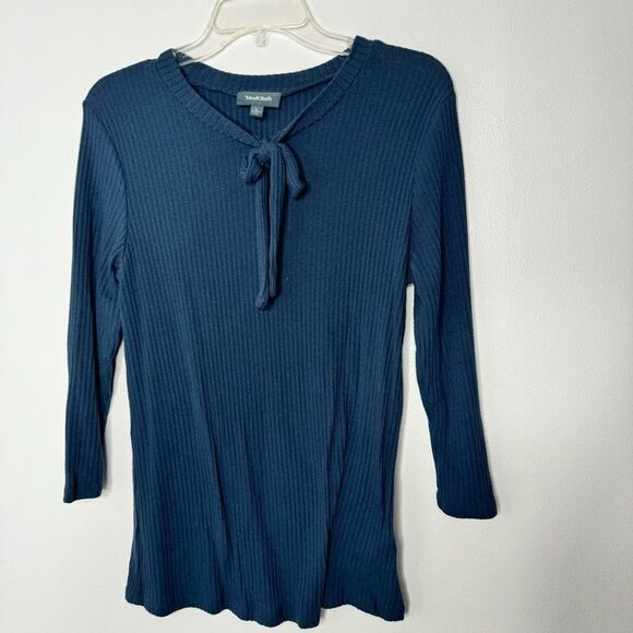 ModCloth blue ribbon top size large - Picture 1 of 5
